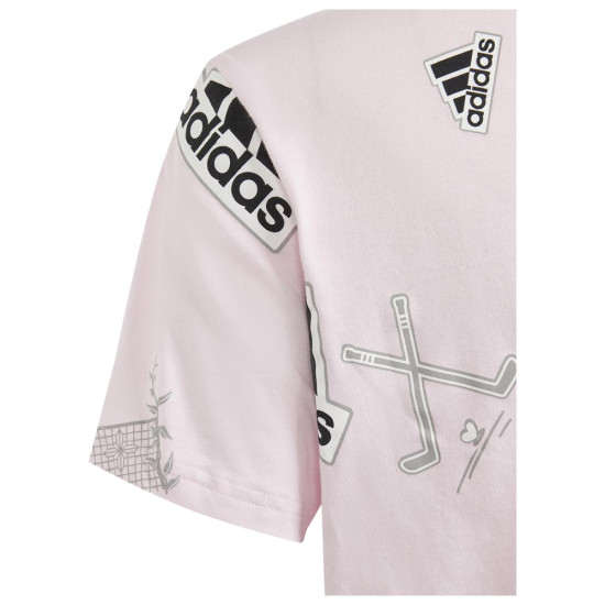 Adidas Παιδική κοντομάνικη μπλούζα Brand Love Crop Tee
